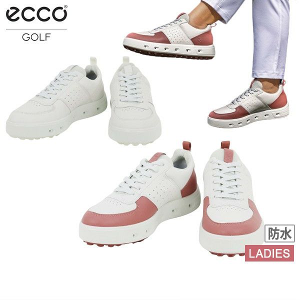 『美品』ecco エコー　ゴルフシューズ　スニーカー　レザー シューズ レディース エコーゴルフ ECCO GOLF 日本正規品 ゴルフ