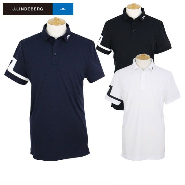 新品　J.LINDEBERG　ゴルフ　半袖ポロシャツ　ブラック　M　メンズ J.LINDEBERG（J.LINDEBERG）（メンズ）ゴルフウェア 半袖 吸水速