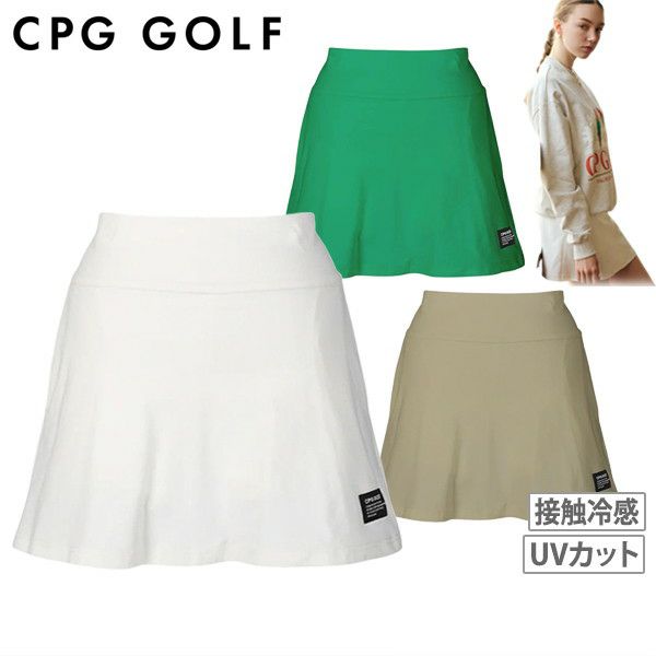 美品　２０２５春夏モデルCPG GOLF フレアスカート グリーン 美品 2025春夏モデルCPG GOLF フレアスカート グリーン