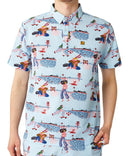 Men's Polo Shirt Loudmouth Golf LOUDMOUTH GOLF Japanese Official Product Japanese Standard Golf Wear
