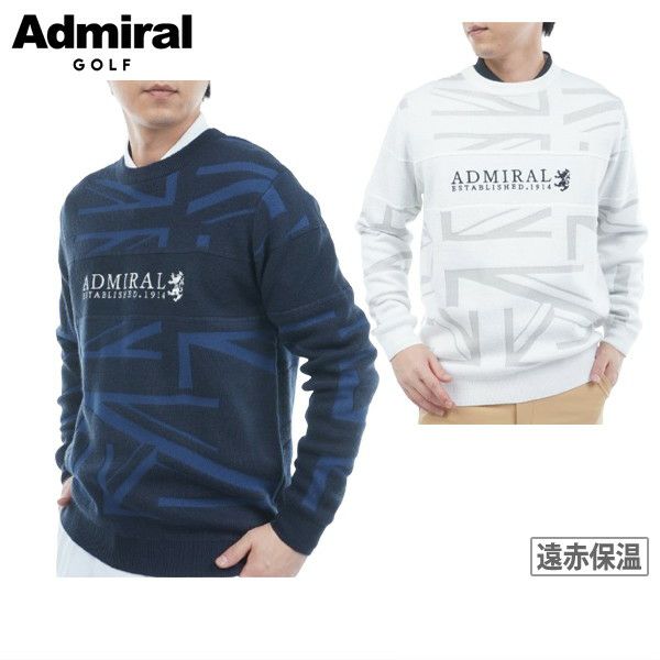 クルーネックセーター【L寸】ネイビー　アドミラル ゴルフ　adma564 UJジャガード クルーネックセーター ADMA564 – ADMIRAL