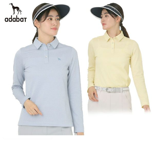【タイムセール 12/23 13:00迄】ポロシャツ レディース アダバット adabat 2025 秋冬 新作 ゴルフウェア 119-13920 OFF ポロシャツ レディース アダバット adabat 2025 秋冬 新作 ゴルフウェア