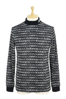 New Balance Golf Men's High Neck Shirt Long Sleeve Mock Neck Fleece Lined Logo Jacquard All-over Pattern Available from M to 3L 2025 Fall/Winter New Golf Wear