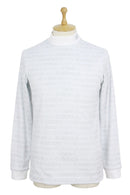 New Balance Golf Men's High Neck Shirt Long Sleeve Mock Neck Fleece Lined Logo Jacquard All-over Pattern Available from M to 3L 2025 Fall/Winter New Golf Wear