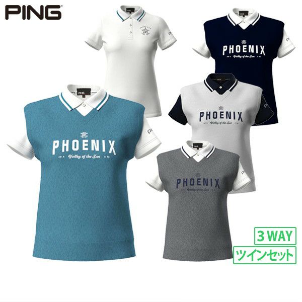 ポロシャツ レディース ピン PING 2025 秋冬 新作 ゴルフウェア