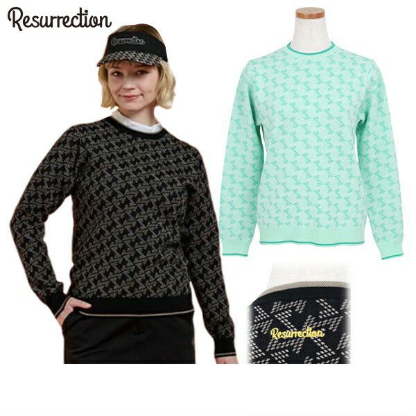 【送料無料】セーター レディース レザレクション Resurrection 2025 秋冬 新作 ゴルフウェア be34knpo10-w セーター レディース レザレクション Resurrection 2025 秋冬 新作