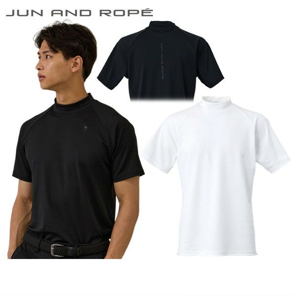 ジュンアンドロペ メンズ ゴルフ シャツ ハイネックシャツ メンズ ジュンアンドロペ ノワール JUN AND ROPE