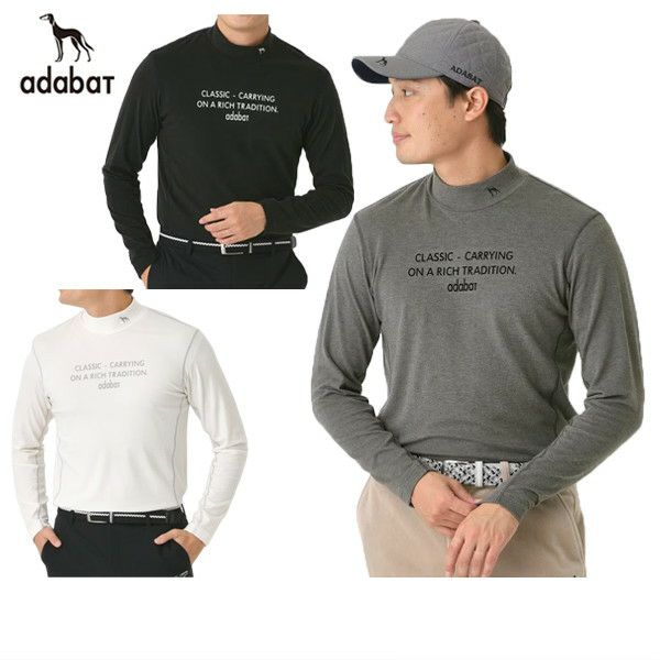 【タイムセール 12/23 13:00迄】ハイネックシャツ メンズ アダバット adabat 2025 秋冬 新作 ゴルフウェア 082-14020 OFF ハイネックシャツ メンズ アダバット adabat 2025 秋冬 新作 ゴルフウェア