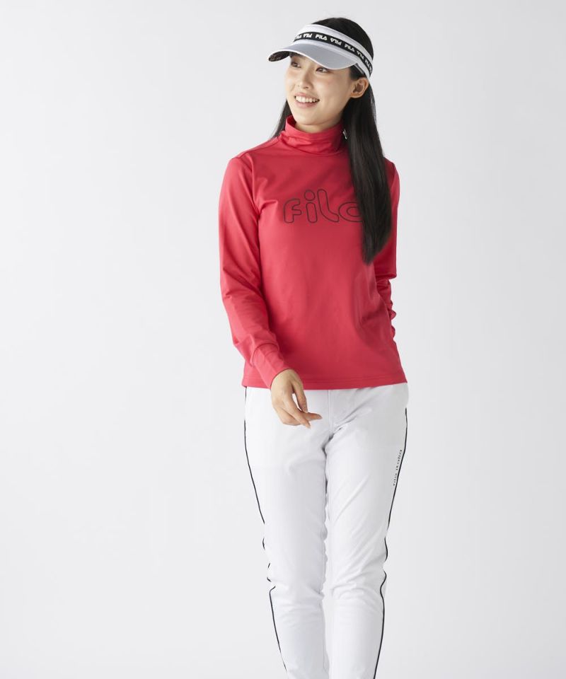 高领衬衫女士菲拉菲拉高尔夫FILA GOLF 2025秋冬新款高尔夫运动服