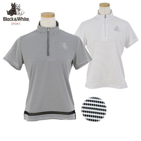 ポロシャツ レディース ブラック＆ホワイト Black＆White 2024 春夏 新作 ゴルフウェア
