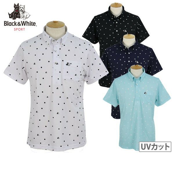 ポロシャツ メンズ ブラック＆ホワイト Black＆White 2024 春夏 新作 ゴルフウェア
