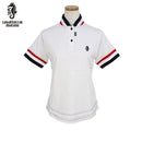 짧은 -Sleeved Poro 셔츠 숙녀 Cavuruco Marino Cavalluccio Marino 골프 착용