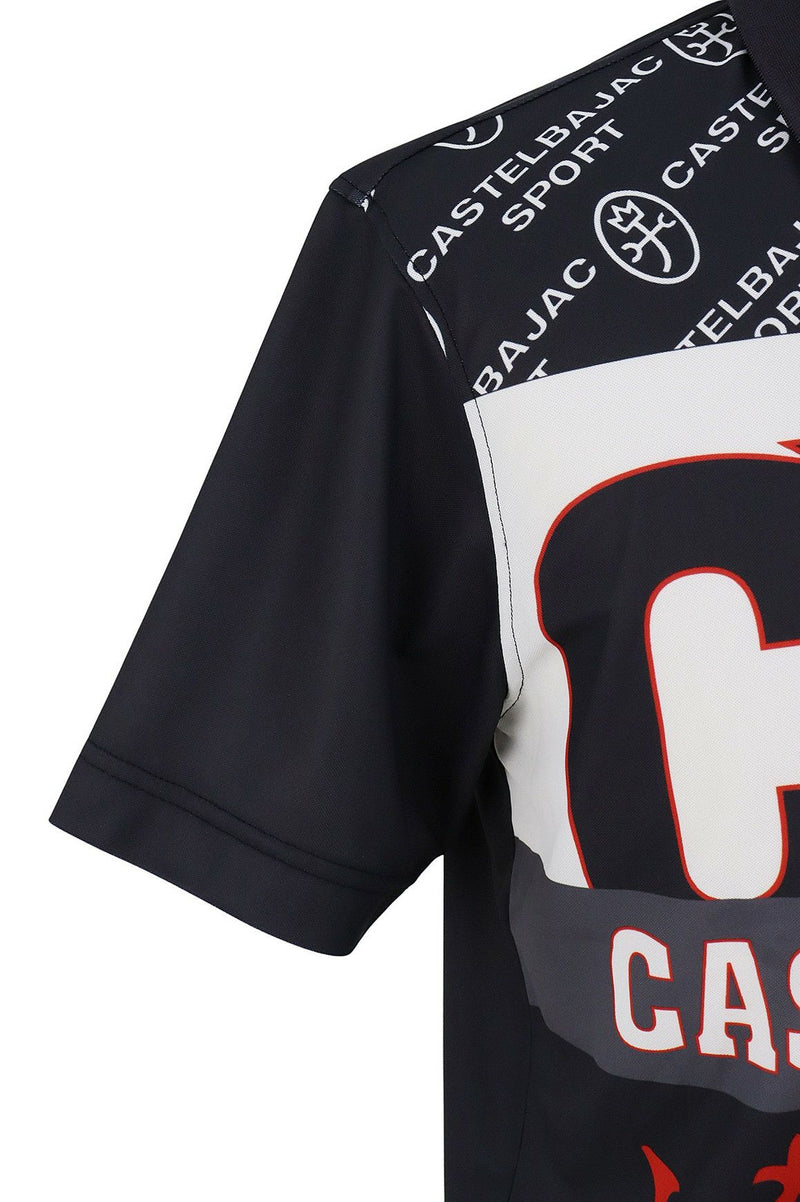 Poro Shirt Men's Castel Ba Jack Sports Black Line Castelbajac Sport Black LINE 2024 New Spring / Summer Golf wear