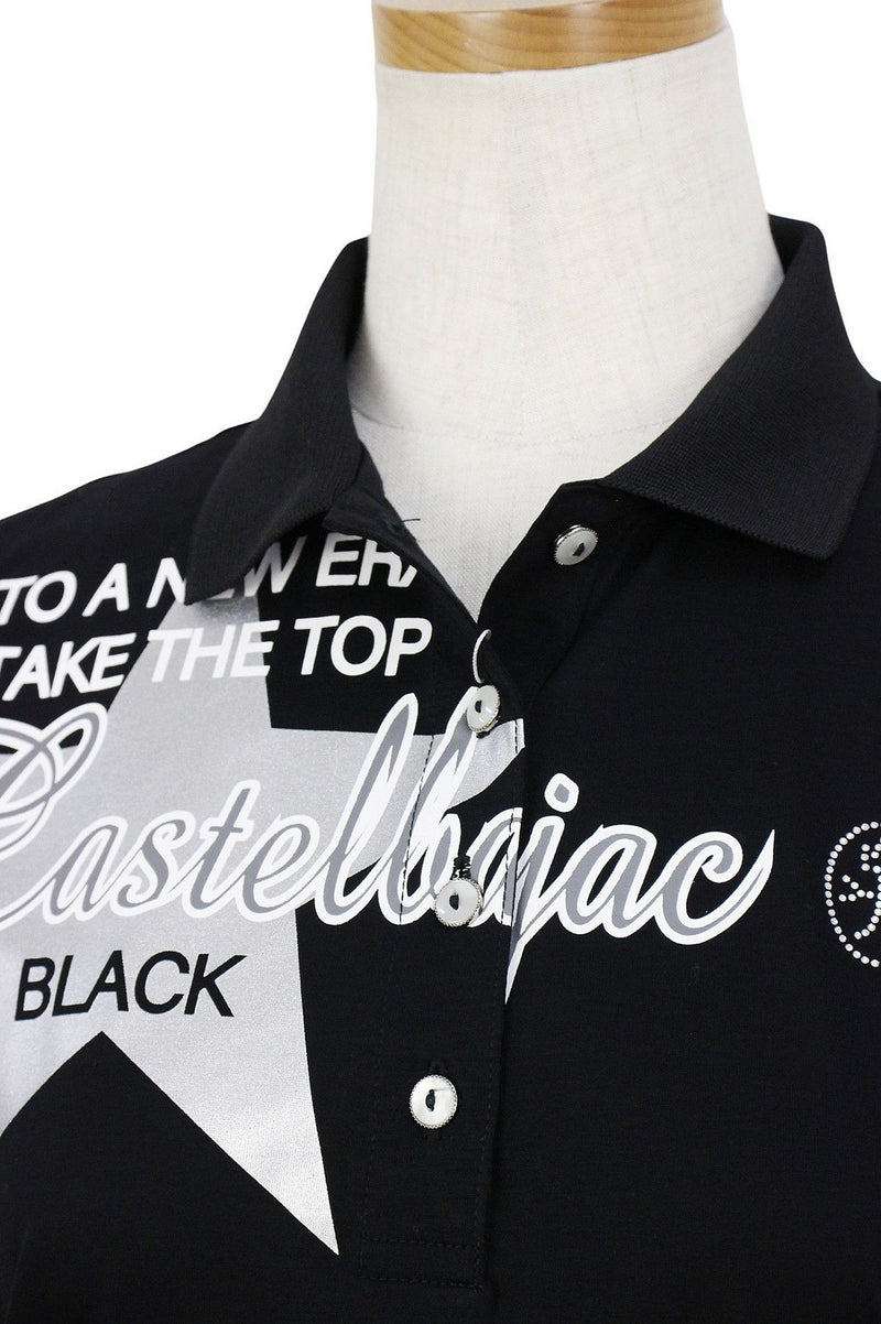 Polo Shirt Ladies Castel Ba Jack Sports Black Line Castelbajac Sport Black LINE 2024 Spring / Summer New Golf wear