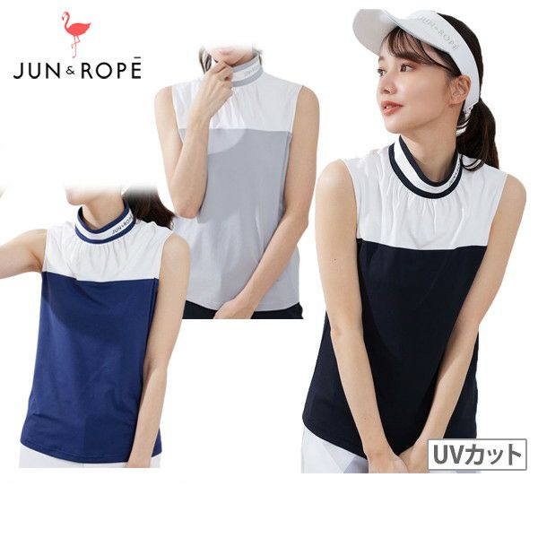 高领衬衫女士Jun＆Lope Jun Andrope Jun＆Rope 2024春季 /夏季新高尔夫服装