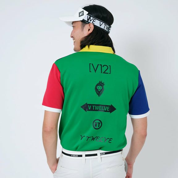 Poro襯衫男士V12高爾夫車輛2024春季 /夏季新高爾夫服裝