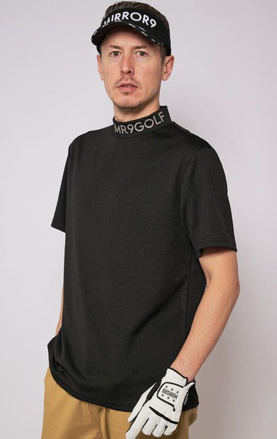 美品✨MIRROR9 ミラーナインゴルフ ハイネックシャツ スター ブラック L ハイネックシャツ メンズ ミラーナインゴルフ MIRROR9GOLF