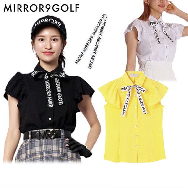 休閒襯衫女士鏡子九高爾夫鏡子9高爾夫2024春季 /夏季新高爾夫服裝