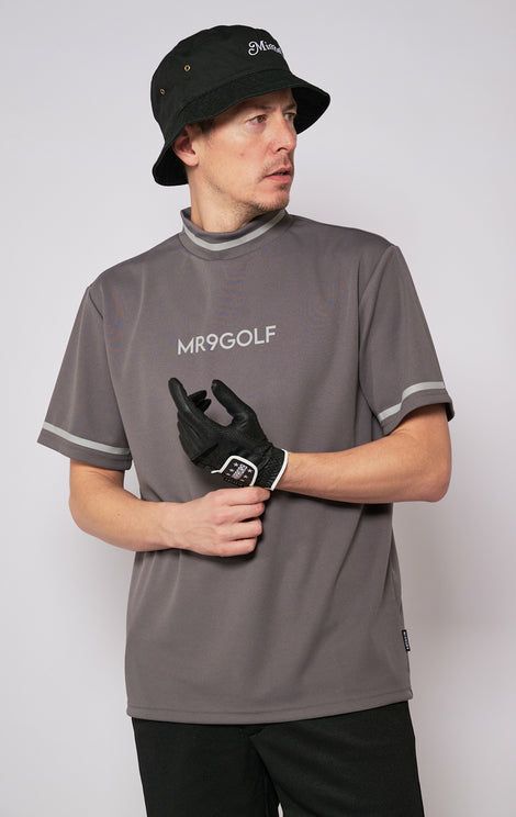 高脖子衬衫男士镜子九高尔夫镜9高尔夫2024春季 /夏季新高尔夫服装