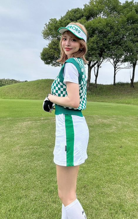 一件女士鏡子九高爾夫鏡9高爾夫2024春季 /夏季新高爾夫服裝