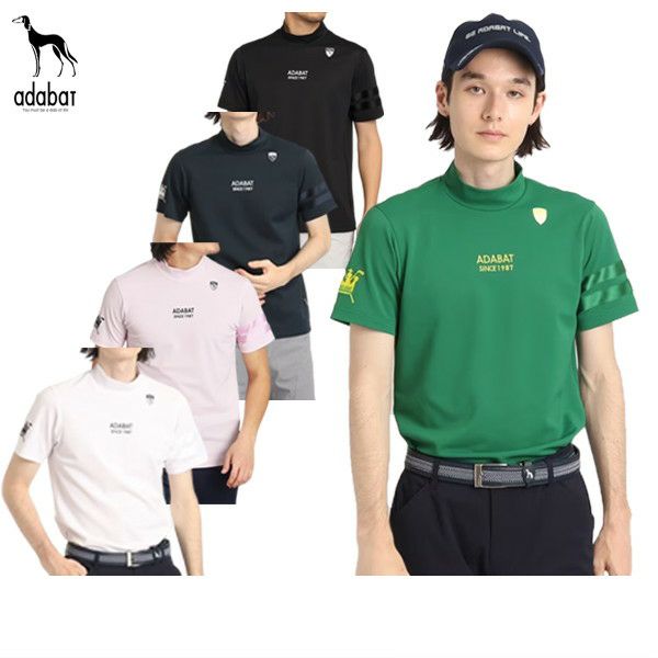 【30％OFFセール】ハイネックシャツ メンズ アダバット adabat ゴルフウェア
