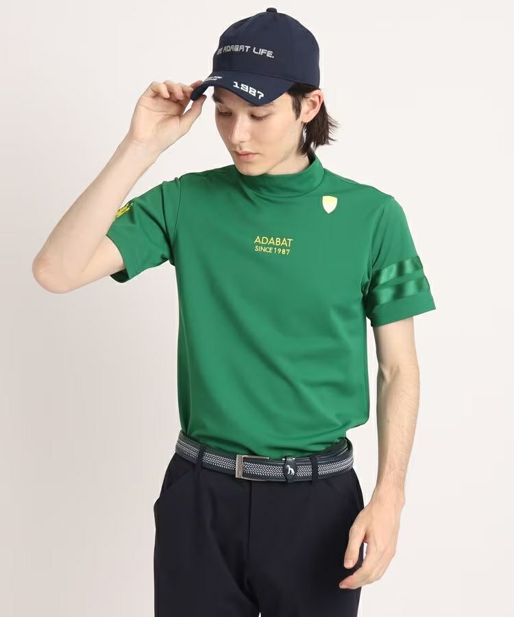 【30％OFFセール】ハイネックシャツ メンズ アダバット adabat ゴルフウェア