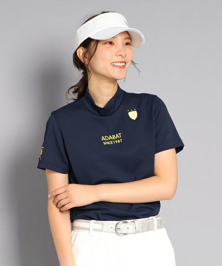짧은 -Sleeved High -Neck 셔츠 숙녀 Adabat Adabat Golf Wear