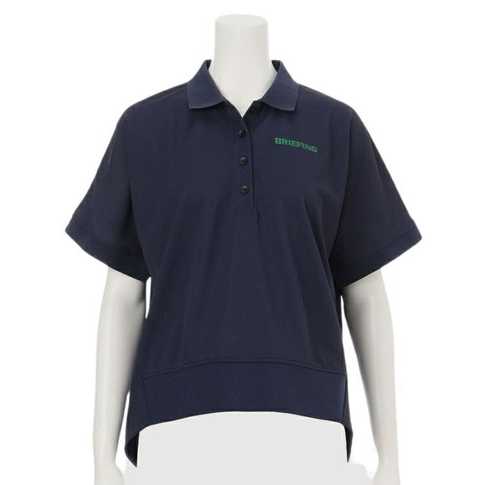 BRIEFING ゴルフウェア　ボーダーポロシャツ　レディース　M BRIEFING GOLF - WOMENS SLEEVE LOGO POLO RELAXED FIT