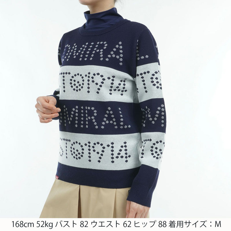 Sweater Ladies Admiral Golf ADMIRAL GOLF Japan Genuine 2024 Fall / Winter New Golf Wear