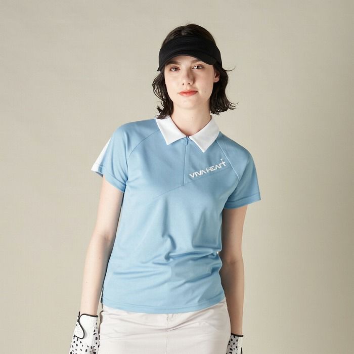 Poro Shirt Ladies Viva Heart VIVA HEART 2024 Fall / Winter New Golf Wear