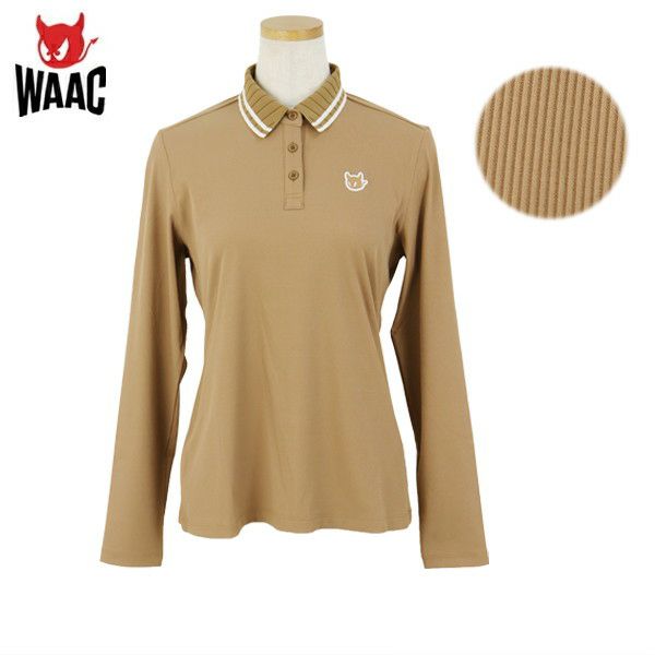 Poro Shirt Ladies Wuck WAAC Japan Genuine 2024 Fall / Winter Golf wear