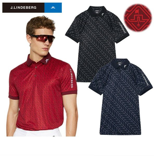 Poro Shirt Men's J Lindberg J.LINDEBERG Japan Genuine 2024 Fall / Winter New Golf Wear