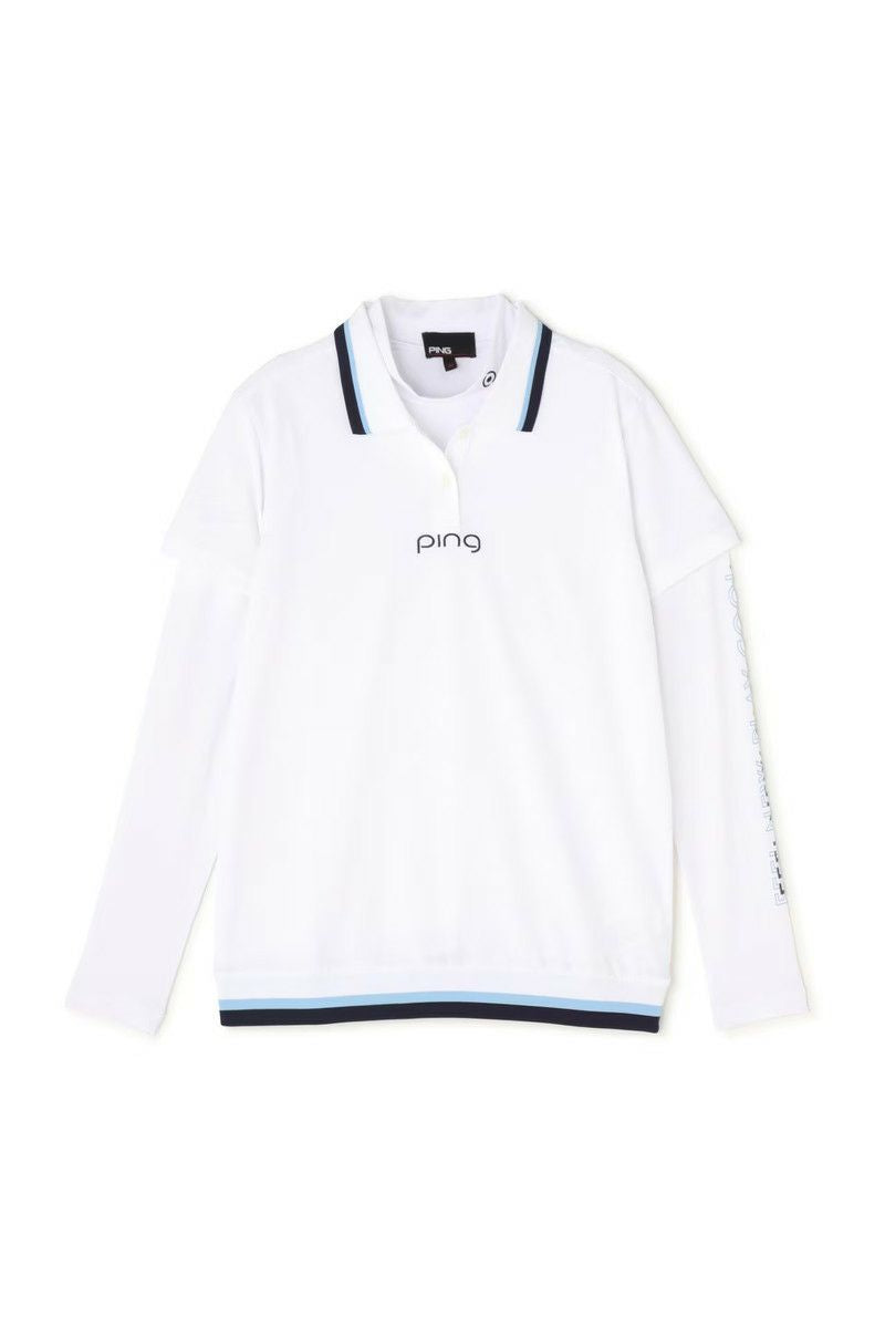 Poro shirt & high -neck shirt Ladies pin 2024 Fall / winter new golf wear