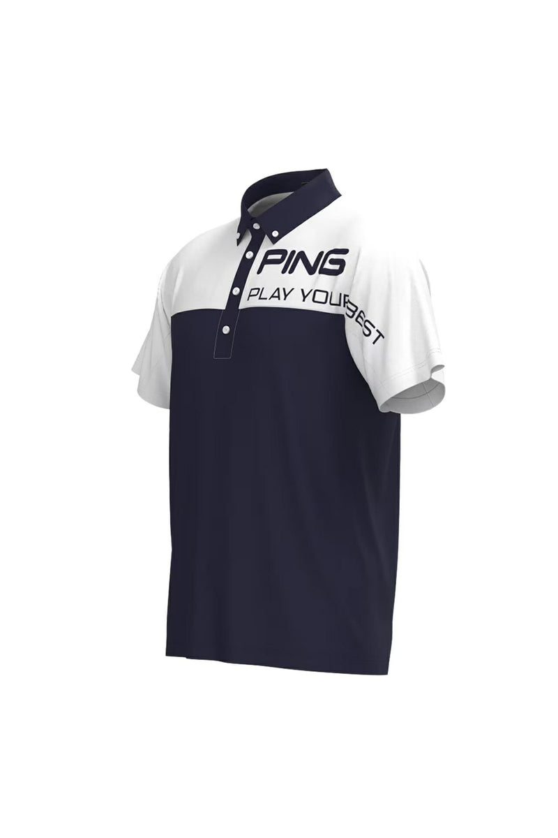 Short -sleeved polo shirt men's pin ping 2024 Fall / winter new golf wear