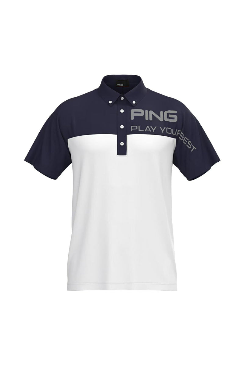 Short -sleeved polo shirt men's pin ping 2024 Fall / winter new golf wear