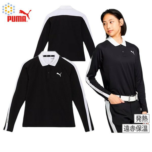 Poro衬衫女士Puma Golf Puma高尔夫日本真实2024年秋季 /冬季新高尔夫服装