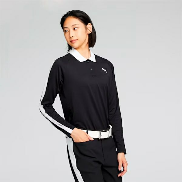 Poro襯衫女士Puma Golf Puma高爾夫日本真實2024年秋季 /冬季新高爾夫服裝