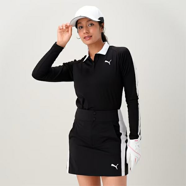 Poro襯衫女士Puma Golf Puma高爾夫日本真實2024年秋季 /冬季新高爾夫服裝