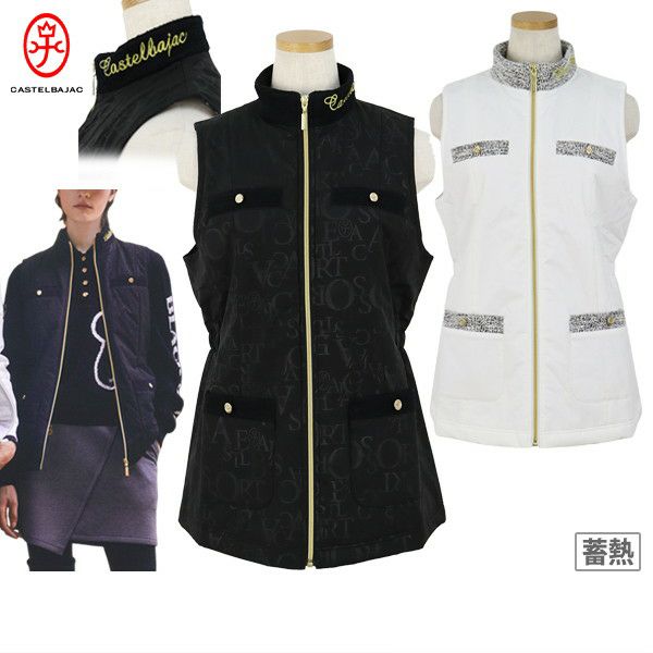 Vest  Ladies Castelba Jack Sports Black Line Castelbajac Sport Black LINE 2024 Fall / Winter New Golf Wear