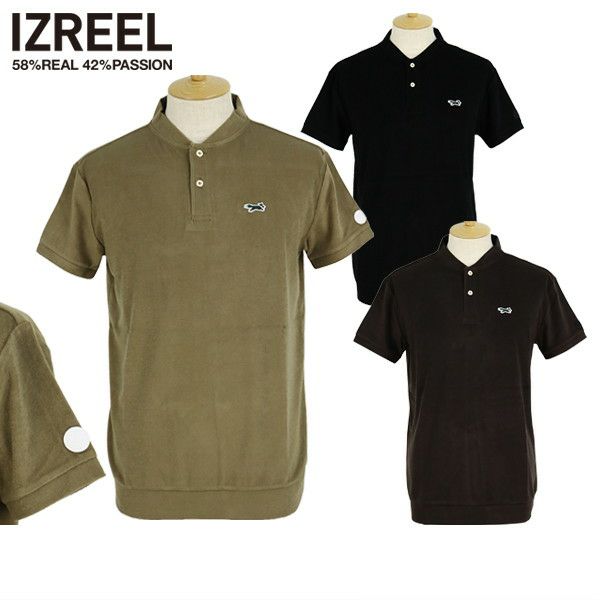 Short -sleeved polo shirt Men's Izreil IzReel 2024 Fall / Winter New Golf Wear