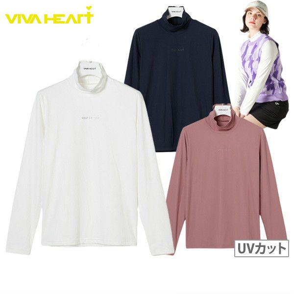 High Neck Shirt Ladies Viva Heart VIVA HEART 2024 Fall / Winter New Golf Wear