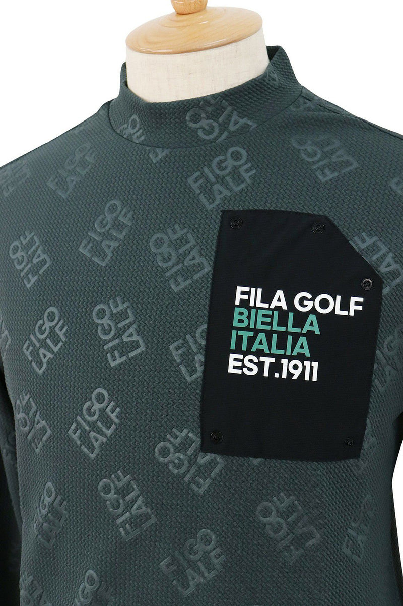 高領襯衫男士Philagolf Fila高爾夫2024秋冬新高爾夫服裝