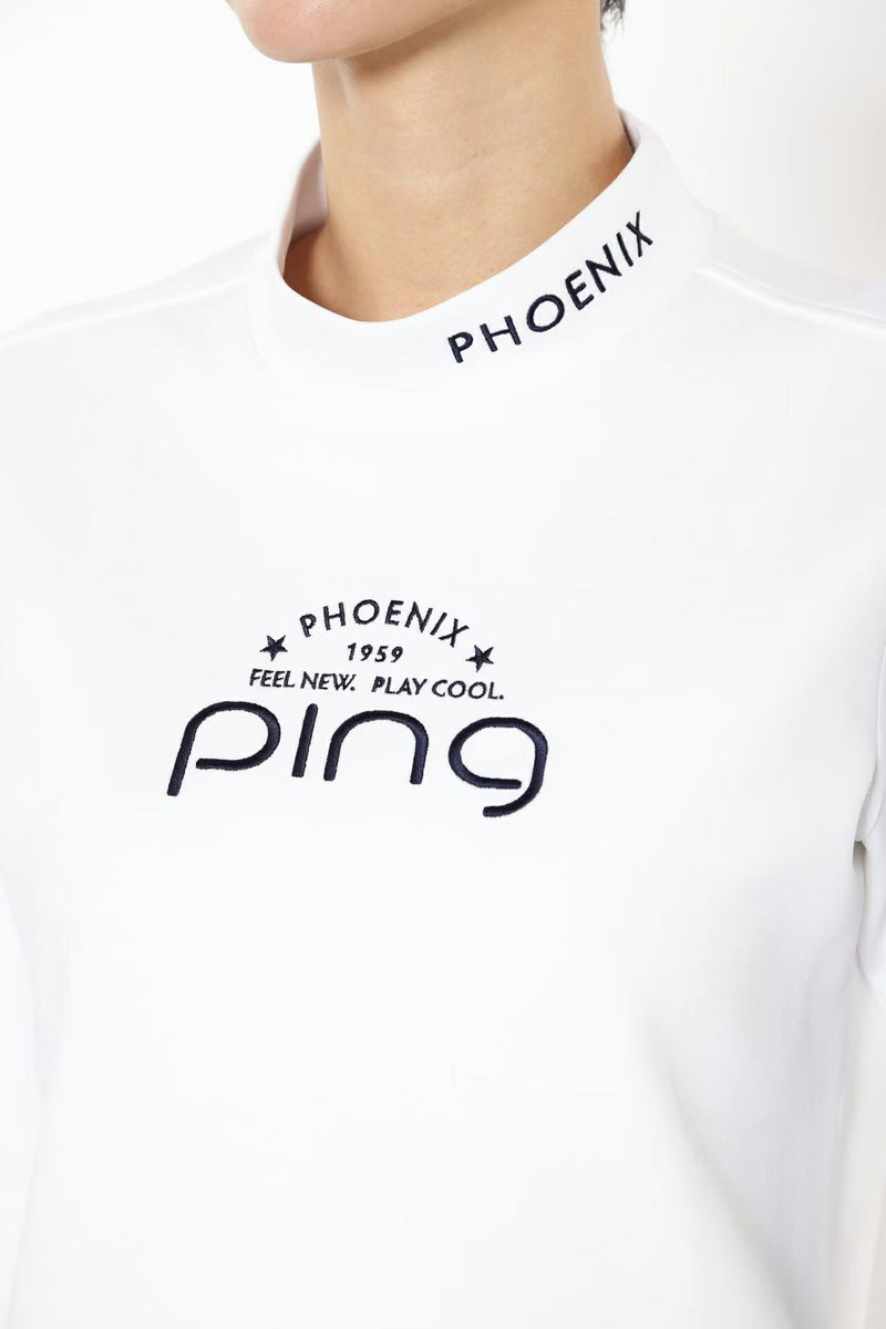 High Neck Shirt Ladies Ping Ping 2024 Fall / Winter New Golf Wear