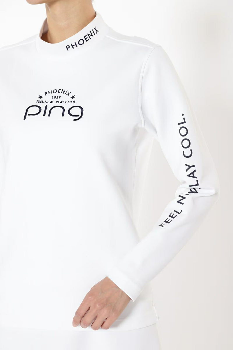 High Neck Shirt Ladies Ping Ping 2024 Fall / Winter New Golf Wear