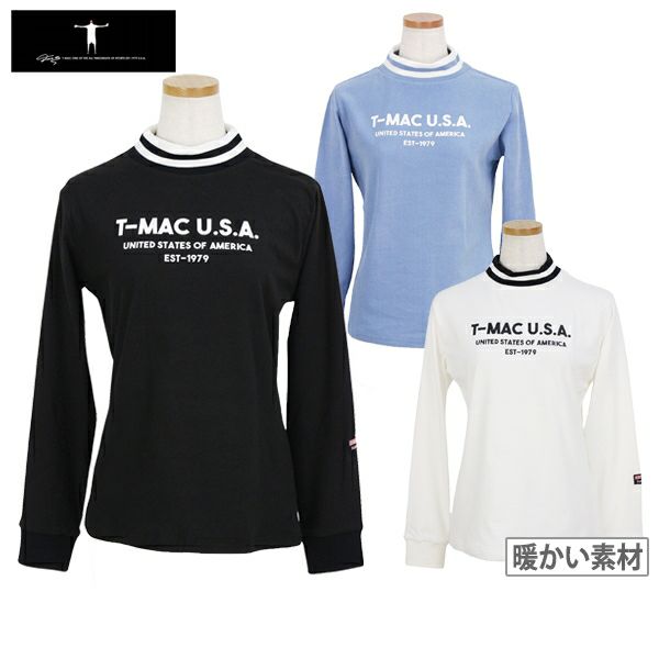 高脖子衬衫女士茶Mac T-Mac 2024秋季 /冬季高尔夫服装