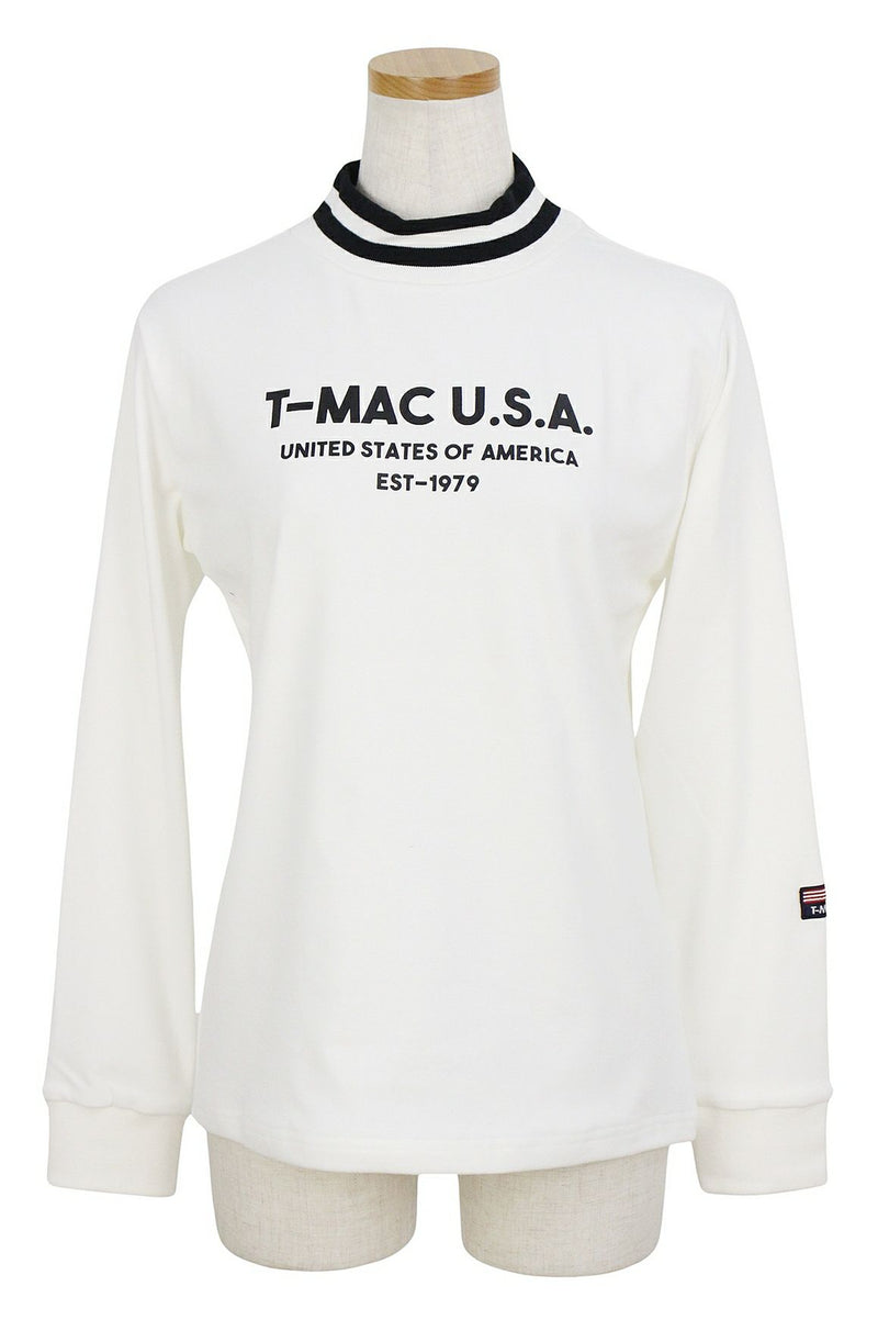 高脖子襯衫女士茶Mac T-Mac 2024秋季 /冬季高爾夫服裝