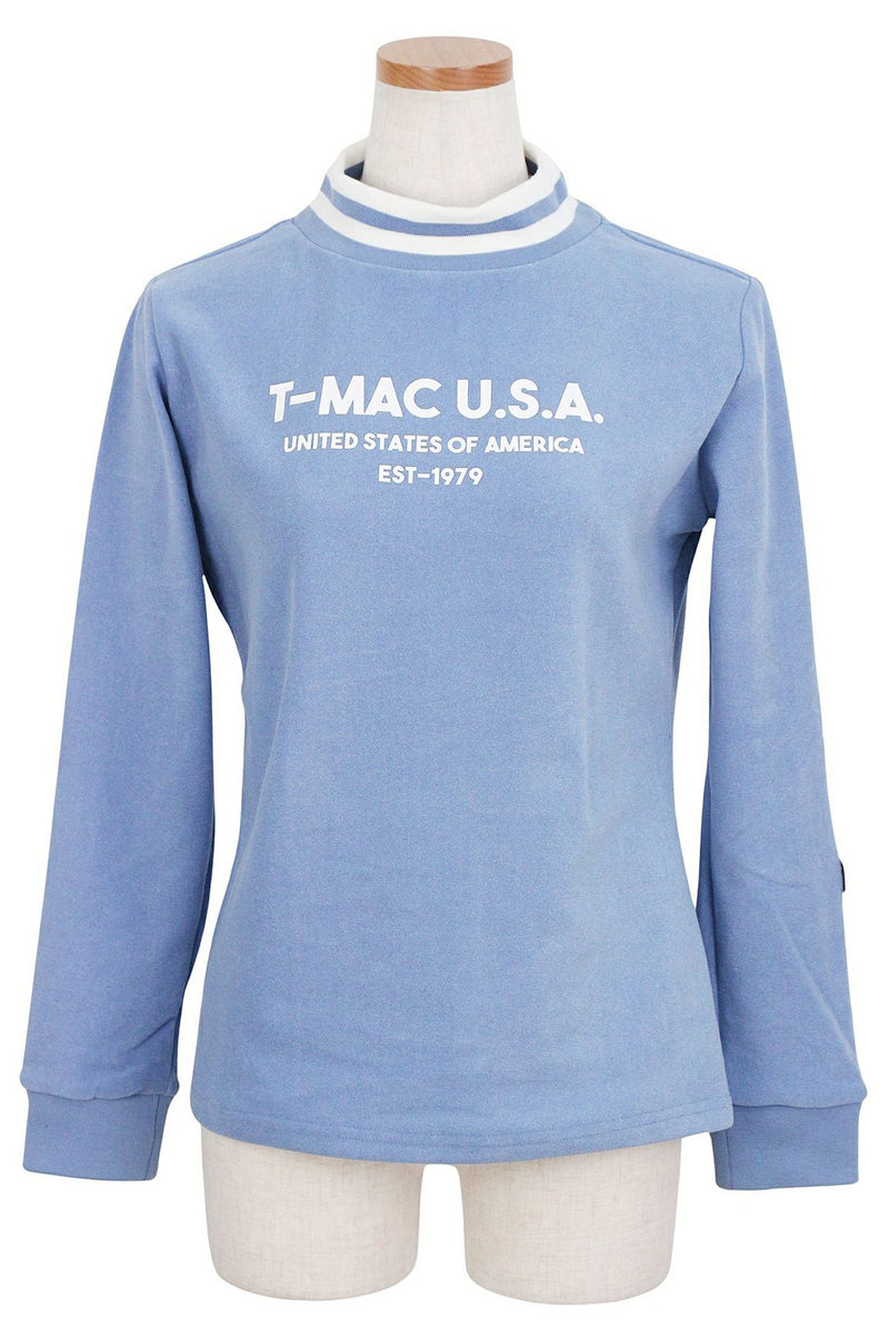 高脖子衬衫女士茶Mac T-Mac 2024秋季 /冬季高尔夫服装