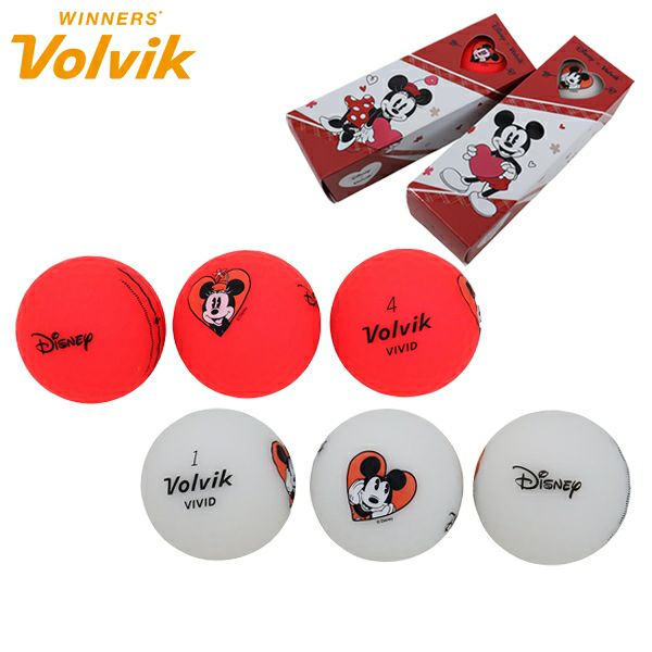 ゴルフボール メンズ レディース ボルビック Volvik   ディズニーコラボ ミッキー＆ミニー DISNEY MICKEY AND FRIENDS V.D ゴルフ