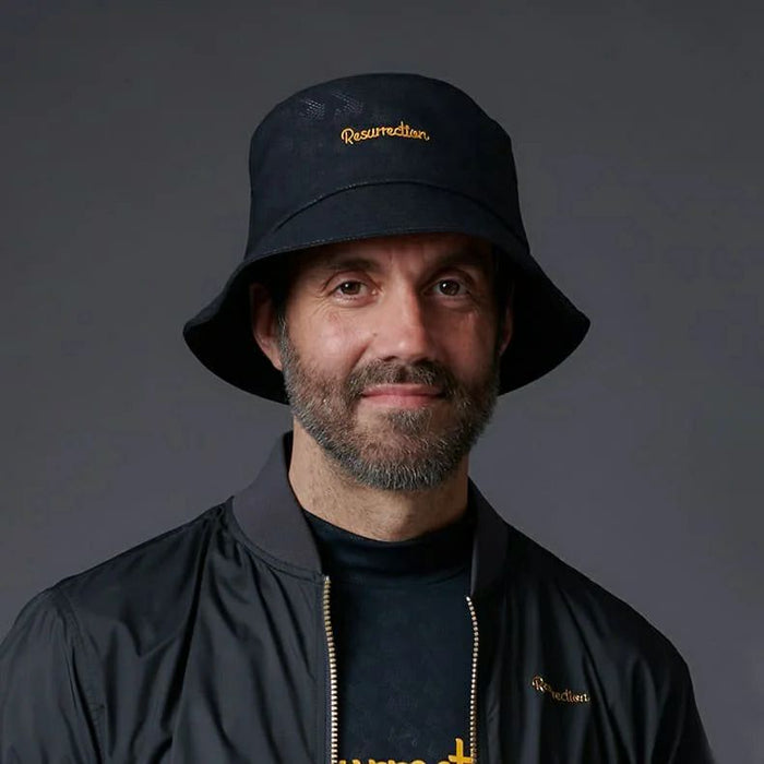 【美品】レザレクション　バケットハット　ブラック　L メンズ　レディース　ゴルフ ハット メンズ レディース レザレクション Resurrection ゴルフ