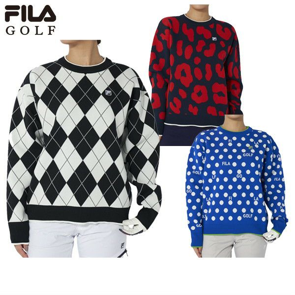 스웨터 레이디스 Firafilagolf Fila Golf 2024 가을 / 겨울 새 골프 착용